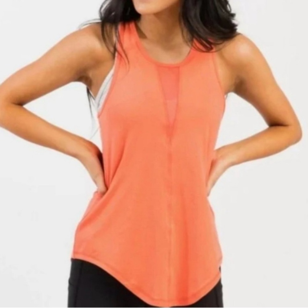 ZYIA effortless racer tank coral (M)